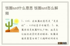 饭圈szd什么意思 饭圈szd怎么解释