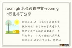 room girl怎么设置中文-room girl汉化补丁分享