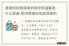 感谢你给我简单的陪伴和温暖是什么歌曲 歌词感谢你给我简单的陪伴和温暖是哪首歌