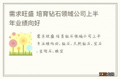 需求旺盛 培育钻石领域公司上半年业绩向好