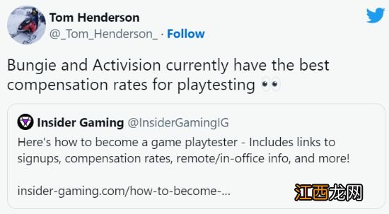 各厂游戏测试人员报酬一览：Bungie、动视福利最好