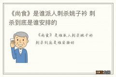 《尚食》是谁派人刺杀姚子衿 刺杀到底是谁安排的