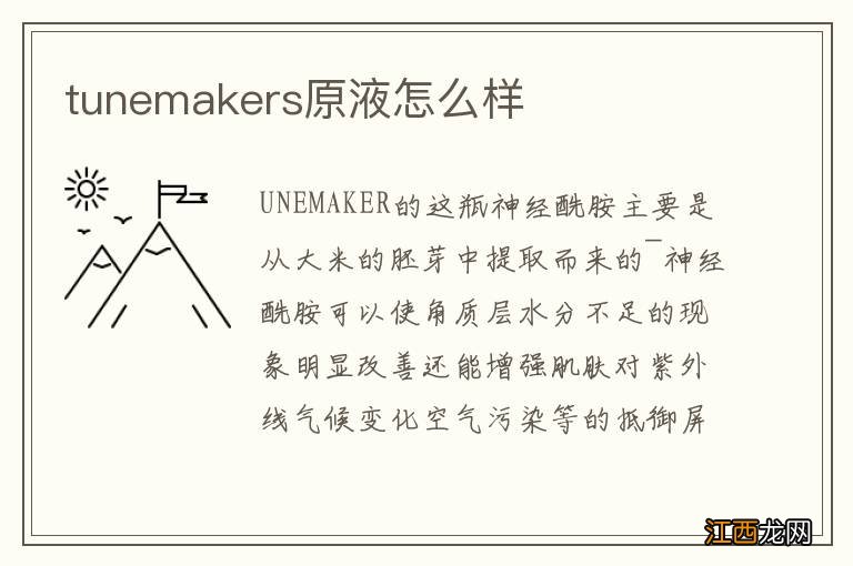 tunemakers原液怎么样