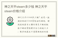 神之天平steam多少钱 神之天平steam价格介绍