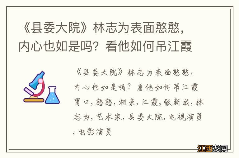 《县委大院》林志为表面憨憨，内心也如是吗？看他如何吊江霞胃口