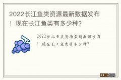 2022长江鱼类资源最新数据发布！现在长江鱼类有多少种？