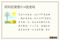 阿玛尼黑管514显老吗