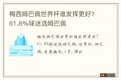 梅西姆巴佩世界杯谁发挥更好? 61.8%球迷选姆巴佩