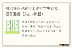 入口+流程 鄂尔多斯健康宝上线大学生返乡报备通道