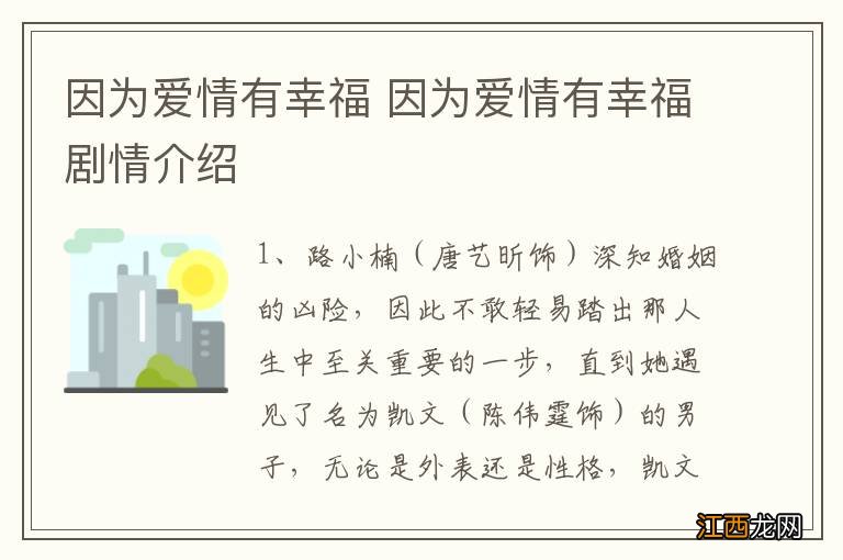 因为爱情有幸福 因为爱情有幸福剧情介绍