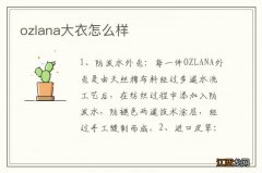 ozlana大衣怎么样