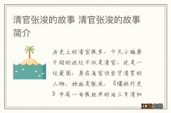 清官张浚的故事 清官张浚的故事简介