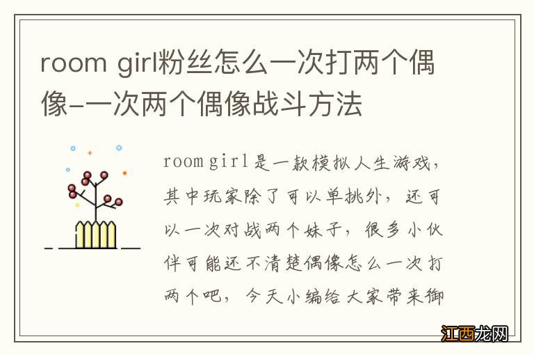 room girl粉丝怎么一次打两个偶像-一次两个偶像战斗方法