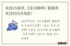 成龙VS吴京,《龙马精神》最值得关注的功夫电影！