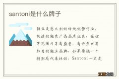 santoni是什么牌子