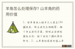 羊角怎么处理保存? 山羊角的药用价值