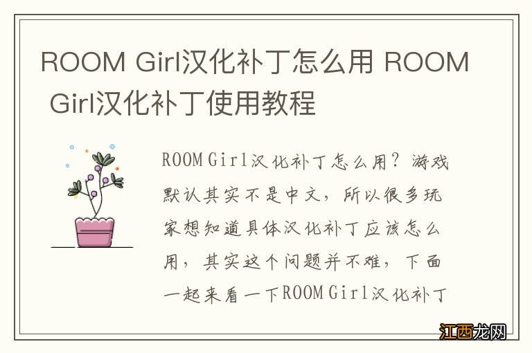 ROOM Girl汉化补丁怎么用 ROOM Girl汉化补丁使用教程