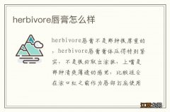 herbivore唇膏怎么样