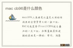 mac cb96是什么颜色