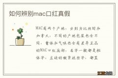 如何辨别mac口红真假