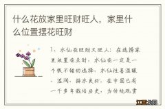 什么花放家里旺财旺人，家里什么位置摆花旺财