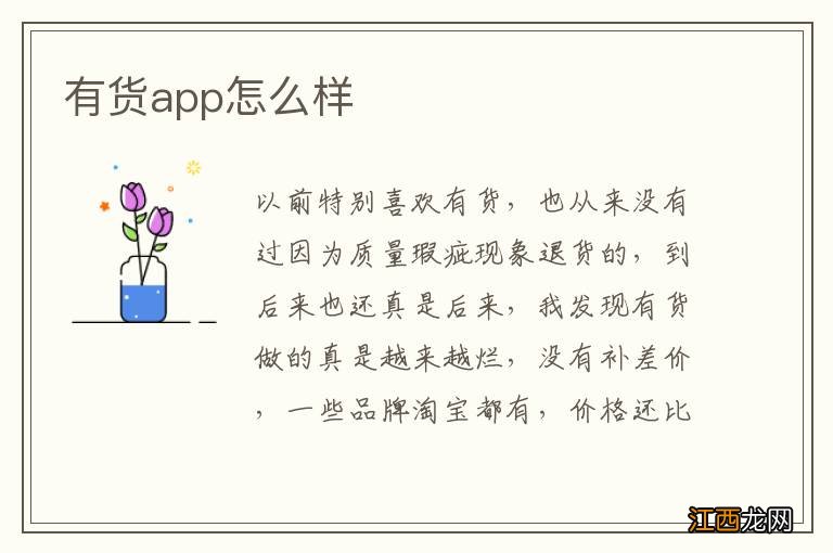 有货app怎么样