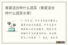 春夏适合种什么蔬菜水果 春夏适合种什么蔬菜