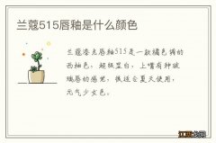 兰蔻515唇釉是什么颜色