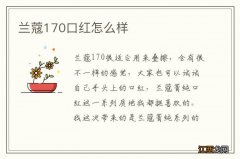 兰蔻170口红怎么样