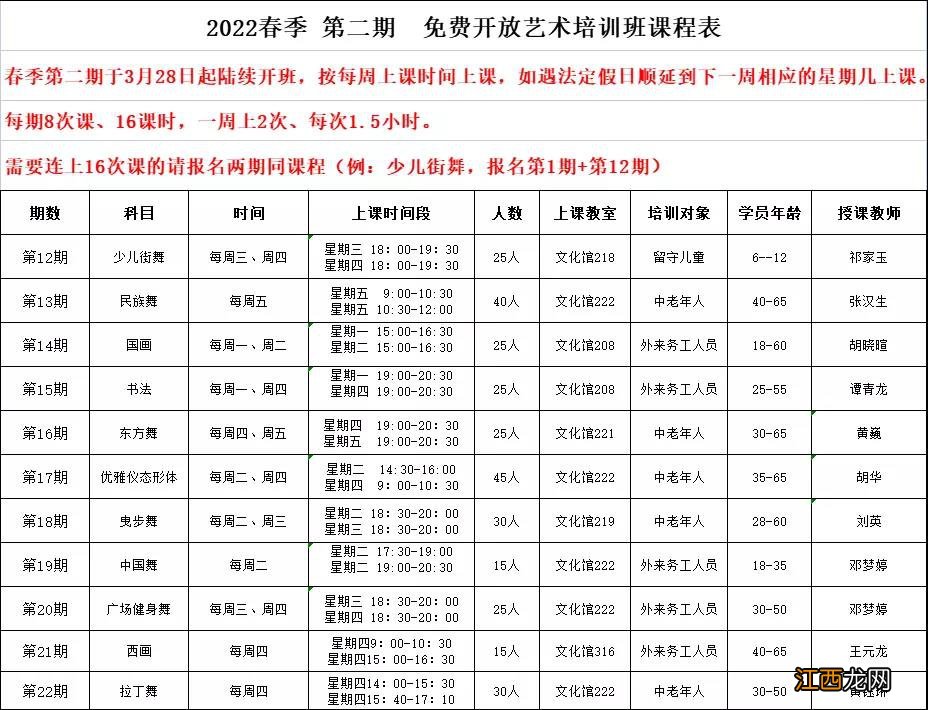 2022重庆开州文化馆免费艺术培训班报名指南