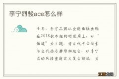 李宁烈骏ace怎么样