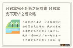 只狼拿完不死斩之后攻略 只狼拿完不死斩之后攻略