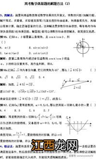 关于高考数学选填题答题方法