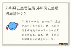 外科风云楚君结局 外科风云楚珺结局是什么？