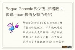 Rogue Genesia多少钱-罗格救世传说steam售价及特色介绍