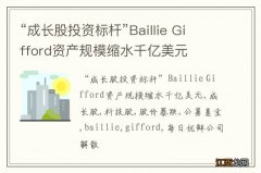 “成长股投资标杆”Baillie Gifford资产规模缩水千亿美元