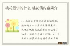 桃花债讲的什么 桃花债内容简介