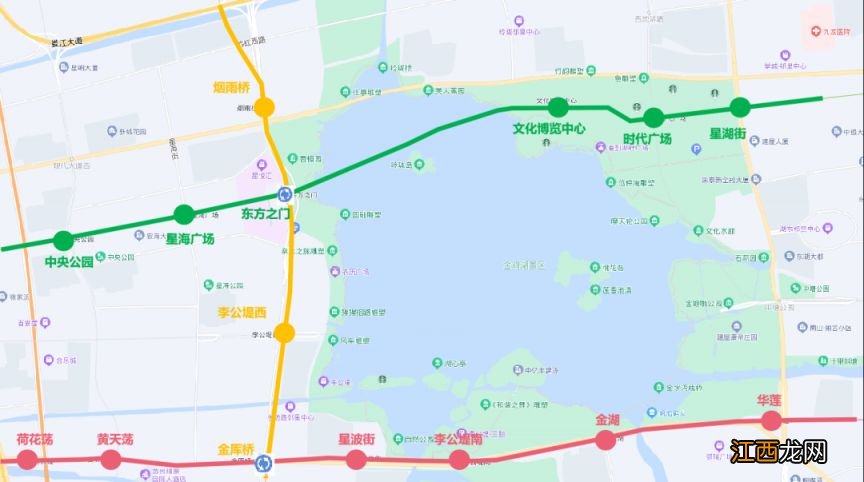 2023苏州金鸡湖喷泉距离最近的地铁站