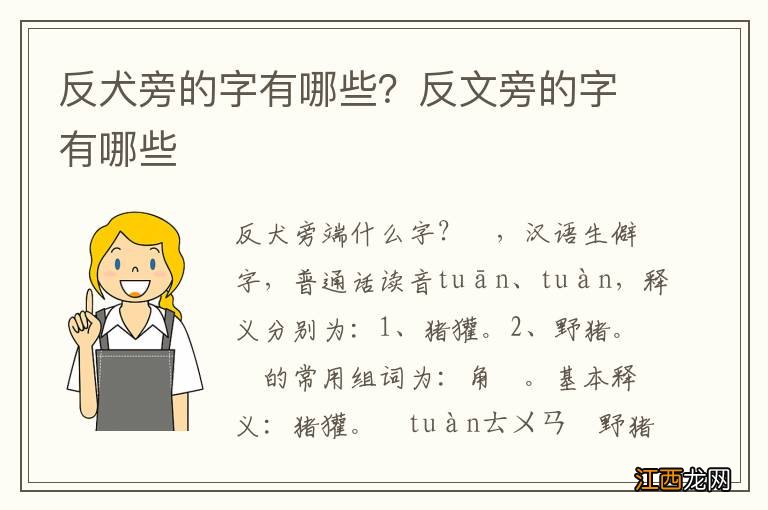 反犬旁的字有哪些？反文旁的字有哪些