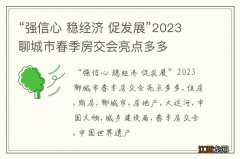 “强信心 稳经济 促发展”2023聊城市春季房交会亮点多多