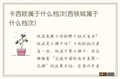 西铁城属于什么档次 卡西欧属于什么档次