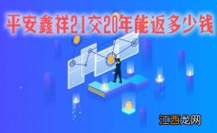 平安鑫祥21版20年后能取出多少？