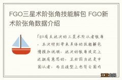 FGO三星术阶张角技能解包 FGO新术阶张角数据介绍