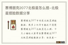 赛博朋克2077北极星怎么捏-北极星捏脸数据分享