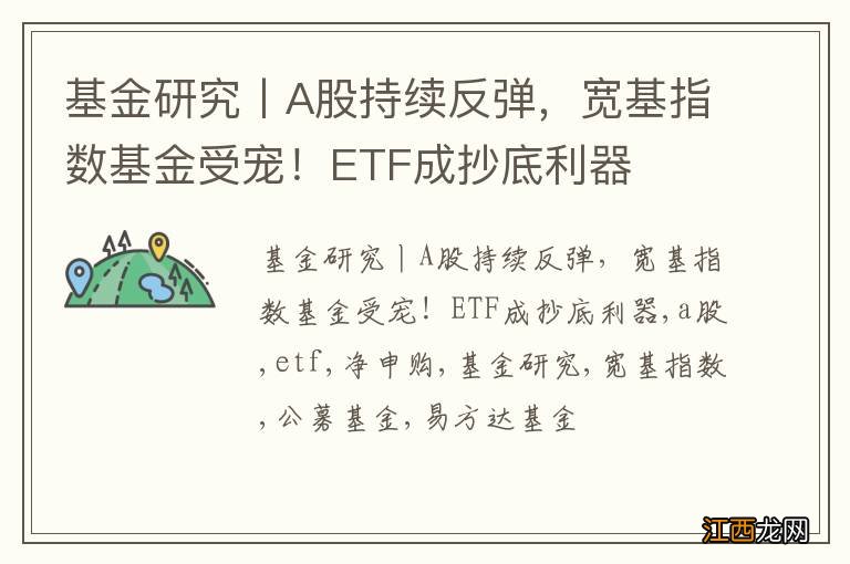 基金研究丨A股持续反弹，宽基指数基金受宠！ETF成抄底利器