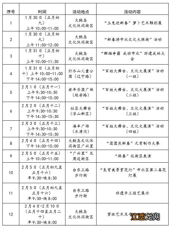 2023青岛市北区文化过大年欢乐闹元宵主题民俗活动