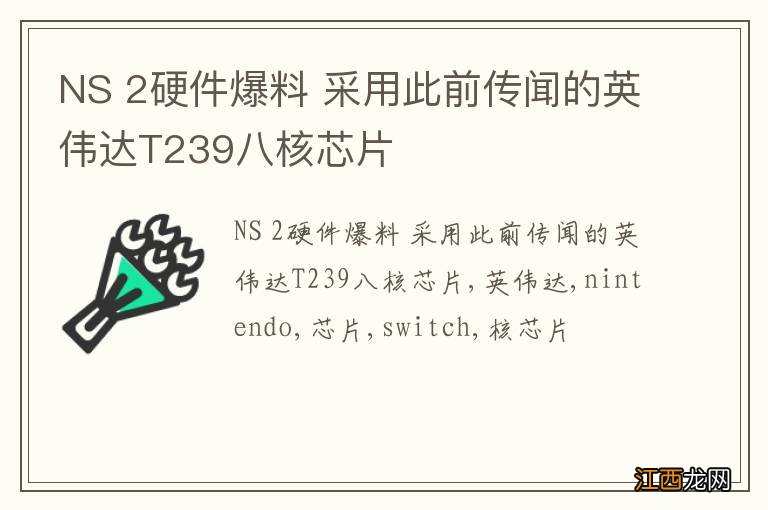 NS 2硬件爆料 采用此前传闻的英伟达T239八核芯片