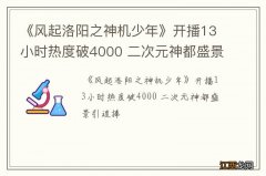 《风起洛阳之神机少年》开播13小时热度破4000 二次元神都盛景引追捧