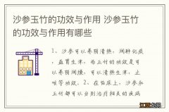 沙参玉竹的功效与作用 沙参玉竹的功效与作用有哪些