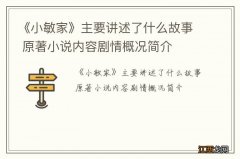 《小敏家》主要讲述了什么故事 原著小说内容剧情概况简介